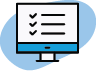Icon of screen with checklist
