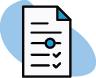 Icon of sheet with checkmarks