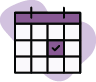 Icon of calendar with date checked