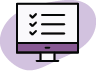 Icon of screen with checklist