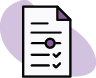 Icon of sheet with checkmarks
