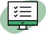 Icon of screen with checklist