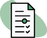 Icon of sheet with checkmarks