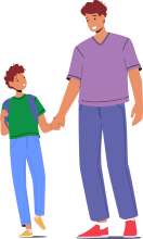 Grade 6 boy and parent