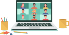 Illustration of virtual meeting