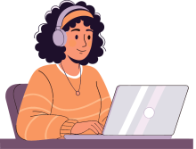 Student with headphones